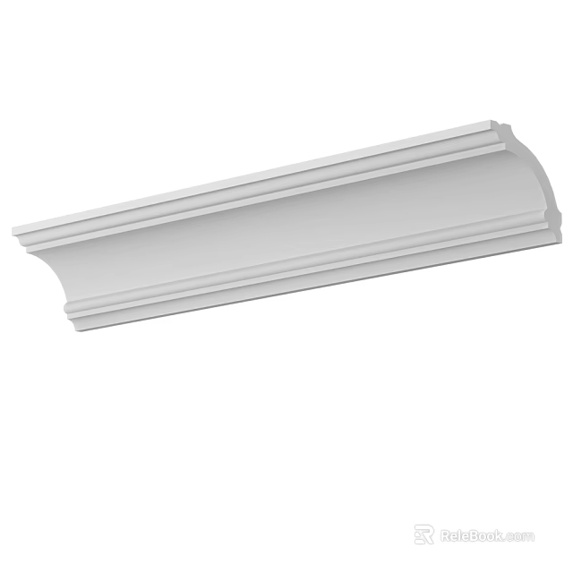 White Decorative Molding For Interior Design And Home Architectural Trim 3d model 