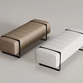 bed end stool sofa stool 3d model