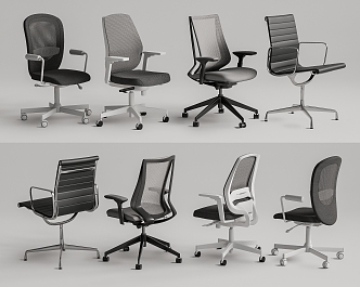 Modern Office Chair Computer Chair Rotating Chair Mesh Chair 3d model