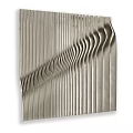 Modern Metallic Wall Decor with Wavy Lines and 3D Texture for Contemporary Spaces