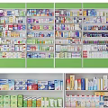 Neatly Arranged Display Shelves with Diverse Packaged Products in Retail Store