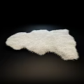 Fluffy White Cloud Shaped Rug with Soft Plush Texture for Home Decor 3d model