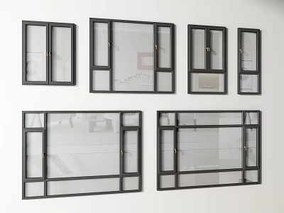 Modern Casement Windows With Aluminum Frames And Tempered Glass For Residential Use 3d model
