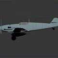 Light Blue Aerospace Aircraft Model Featuring Propeller Cockpit And Biplane Wings Design