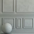 Elegant Gypsum Molding Decorative Wall Design With Paneled Patterns And Smooth Surface Finish
