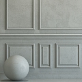 French plaster line plaster line wall panel 3d model