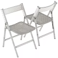 Wooden Folding Chair With Woven Seat For Home Furniture Design