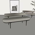 Nordic Bench Modern Simple Bench Shoe Changing Bench Bed End Stool 3d model