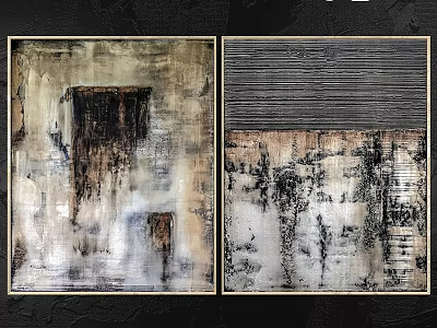 Decorative Wall Frames Displaying Abstract Textured Art With Neutral Tones And Modern Design 3d model