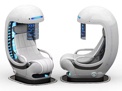 Medical Capsule Sci-fi Chair Space Chair Sci-fi Capsule Future Medical Equipment Sci-fi Console 3d model
