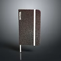 Fashion Accessory Brown Notebook With White Stripe And Bookmark String