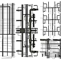 Pipe System Engineering Blueprint With Structural Layout And Connection Details 3d model