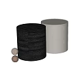 Two Modern Bedside Tables With Wooden Texture And Drawer Design In Different Colors