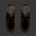 Black Fashionable Footwear With Orange Thick Soles And Metal Buckles For Daily Use