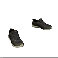 Dark Brown Modern Leather Casual Shoes With Mesh Panels And White Rubber Soles