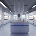 Raw material laboratory small test room 3d model