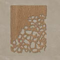 Wooden Wall Decor With Wavy Texture And Irregular Hollow Out Design For Interior