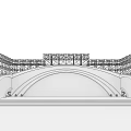 Modern Stage Design With Arch Structure And Light Rays 3d model