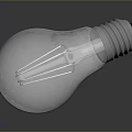 Energy Efficient LED Light Bulb With White Glass And Silver Base Reflective Design