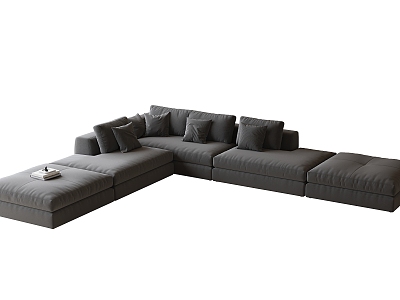 Modern corner sofa multiplayer sofa model