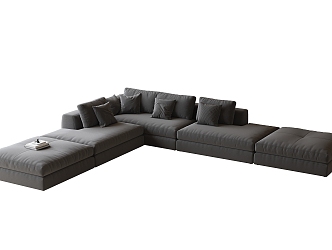 Modern corner sofa multiplayer sofa 3d model