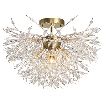 Modern crystal chandelier 3d model