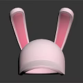 Adorable Soft Pink Rabbit Ears Baseball Cap For Kids Daily Casual Wear
