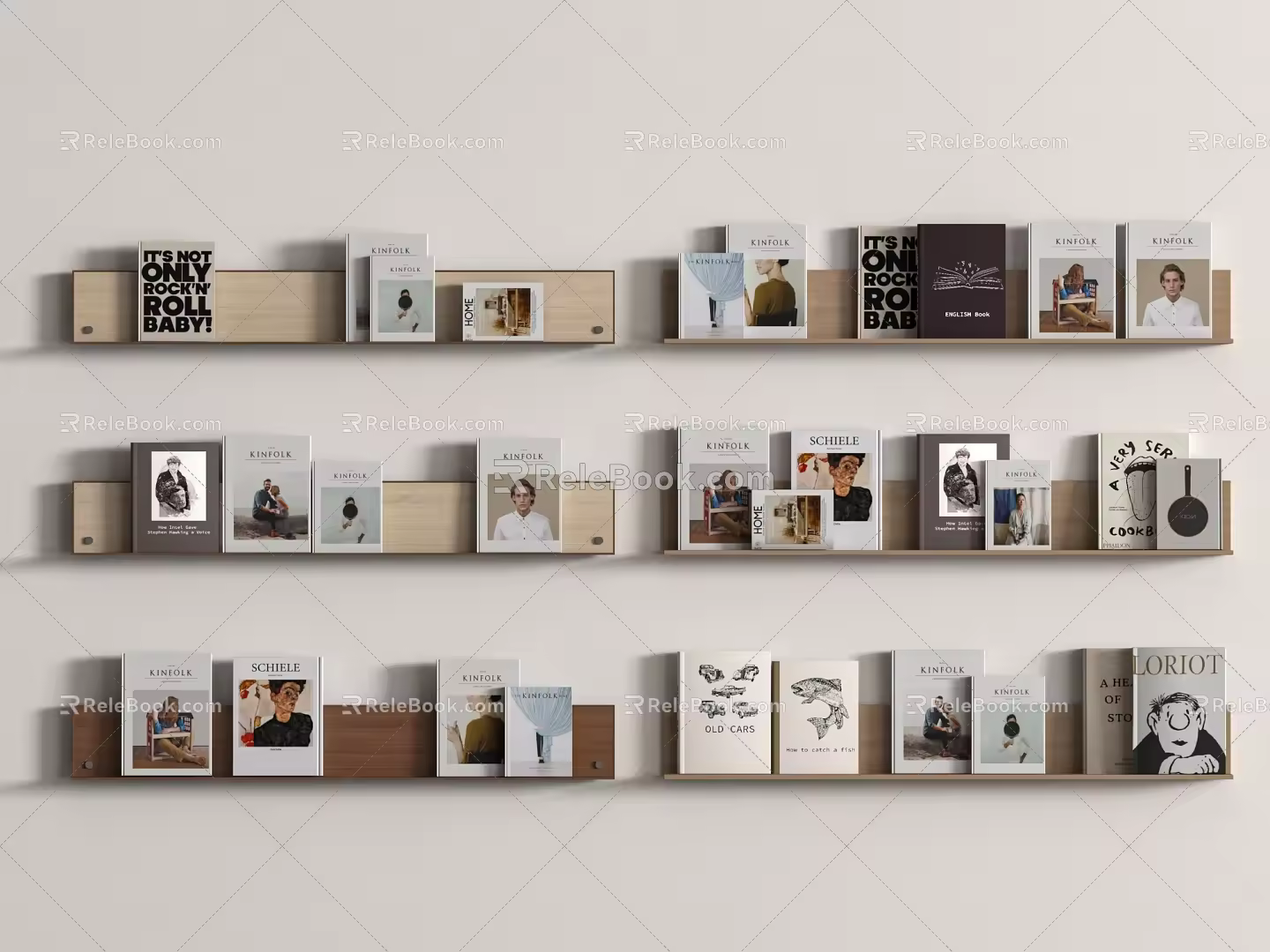 Modern Bookshelf 3d model