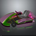 Kids Pink Green Toy Go Kart Design With Racing Seat And Wheels