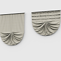 Modern Roman Curtain Semicircle Roman Curtain 3d model