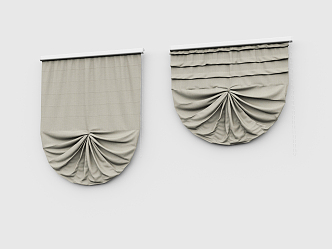 Modern Roman Curtain Semicircle Roman Curtain 3d model