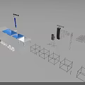 Commercial Equipment For Trade Shows With Exhibition Booths Metal Frames And Lighting