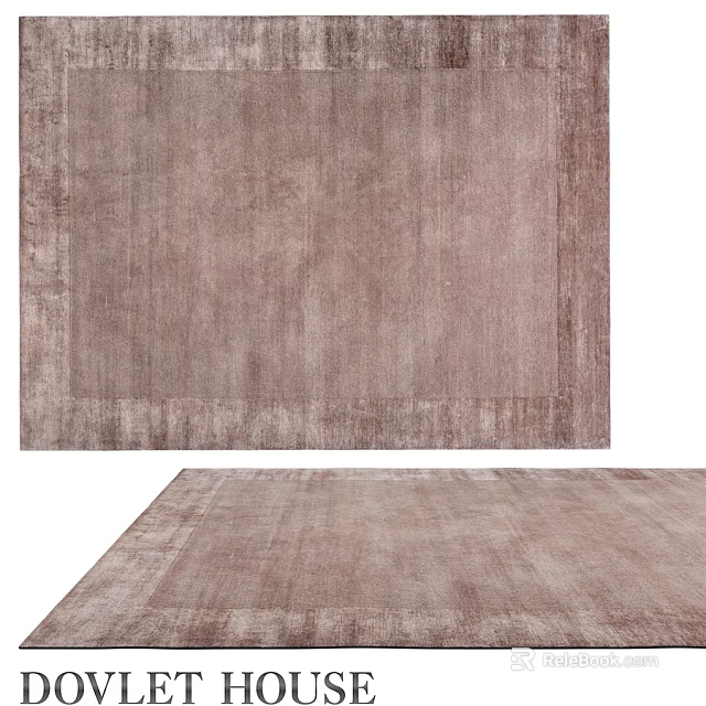 Square Carpet Featuring Neutral Brown Tone And Soft Texture For Living Room Decor 3d model 