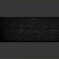 Car Tire Featuring Black Spoke Alloy Wheel And Radial Tread Design