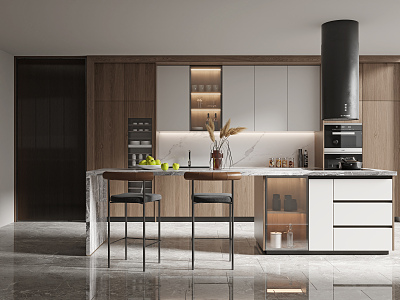 Open Kitchen Modern Kitchen 3d model