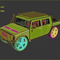 Green Pickup Truck Featuring Modern Design Roof Rack Large Wheels And Distinct Front Grille