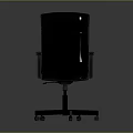 Gray Office Chair with Armrests Metal Base and Wheels Modern Style Design