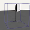 Professional Photography Softbox Mounted on Tripod with Gray Background Simple Scene Setup