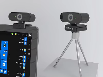 Projection Monitoring Hikvision Cameras With Tripod Stand And Tablet 3d model
