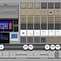 Modern Switch Panel Combination Socket Panel Mobile Rail Socket 3d model