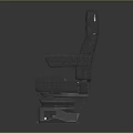 Sleek Black Office Chair With Padded Armrests And Adjustable Metal Base