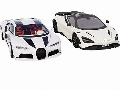 Super Run Bugatti McLaren 3d model