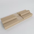 Modular Sectional Sofa Cardboard Components Showing Multi Seat Structure Design
