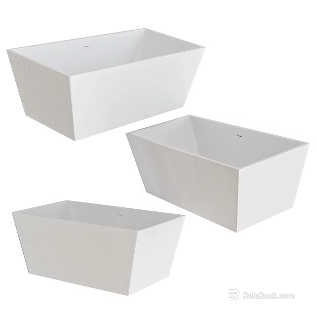 Modern White Freestanding Bathtubs 3d model