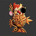 Colorful Decorative Fish Character With Dessert Toppings Including Strawberries Cream Stars And Candy Sticks
