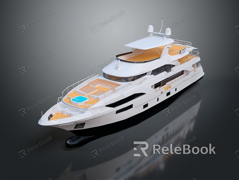 Modern Yacht Sailing by Speedboat model