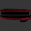 Red Crocodile Texture Leather Case With Black Buckle Closure Design