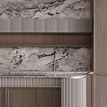 Elegant Modern Kitchen Interior Design With Marble Island Countertop And Wooden Cabinets