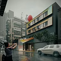 Hotel Kaili Building With Colorful Facade Urban Surroundings And Visitor Taking
