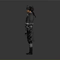 Realistic Game and Movie Character in Military Style Uniform With Tricorn Hat Leather Belt and Dark Coat